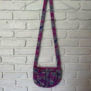 Vera Bradley Crossbody Purse Purple‎ Blue Paisley